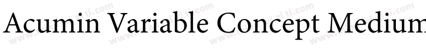Acumin Variable Concept Medium字体转换
